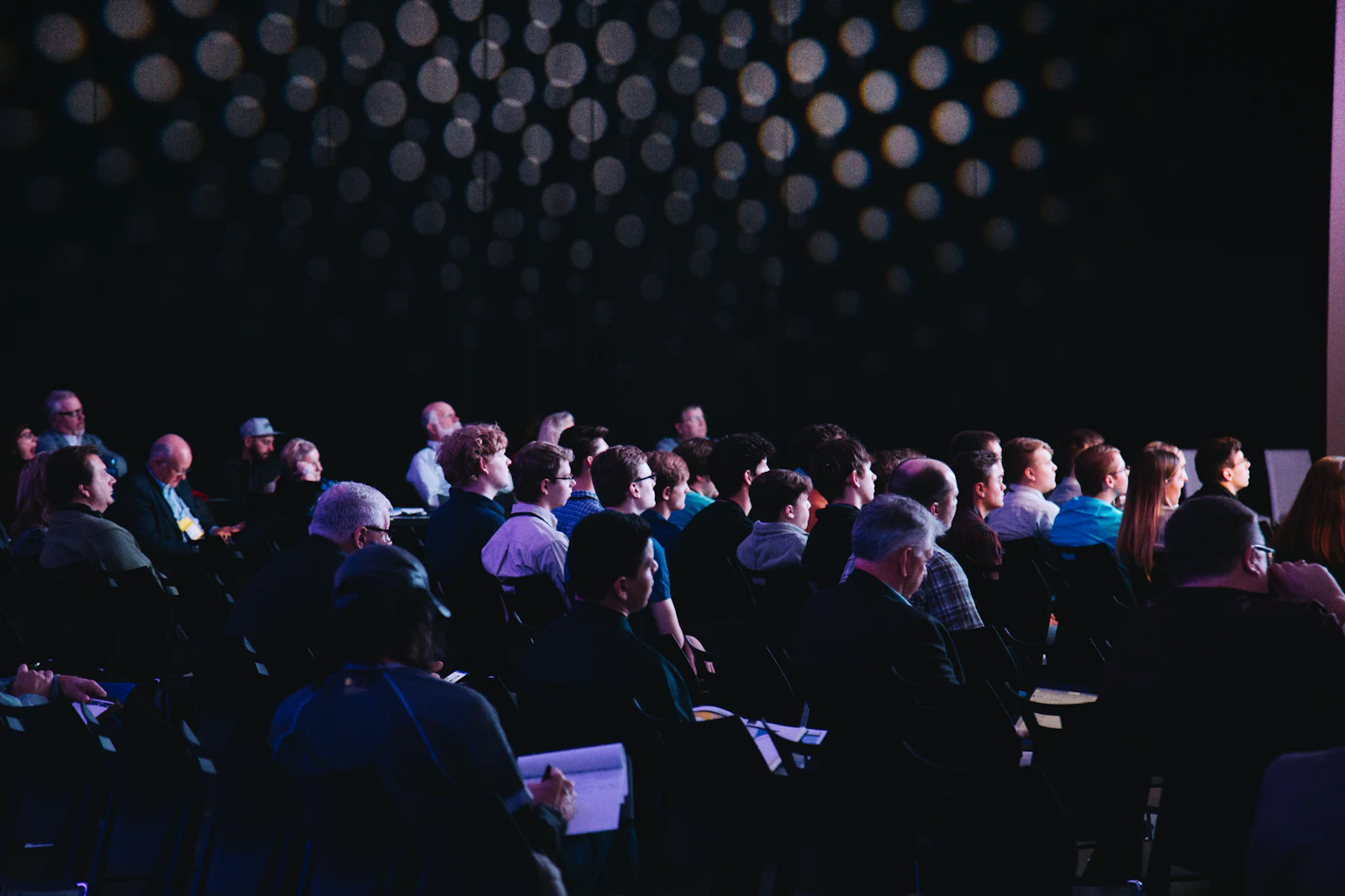 An audience at a lecture
